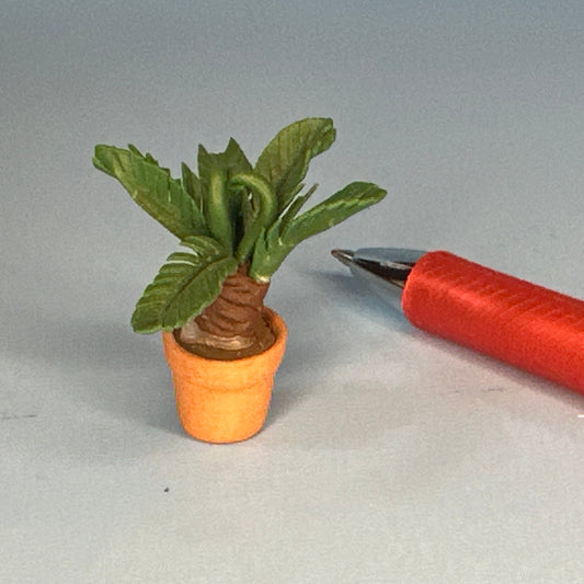 House potted green houseplant plant pot for dollhouse miniature 1:12 scale forever garden