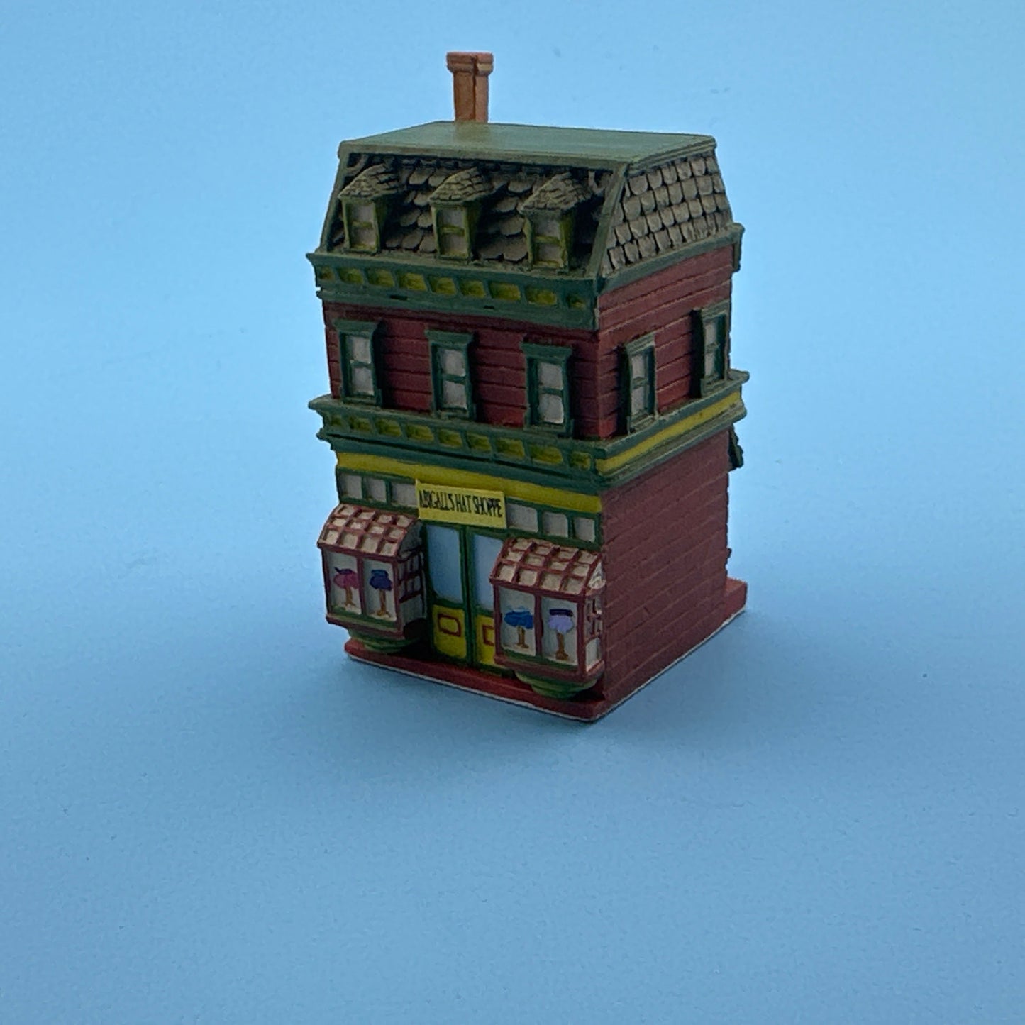 Dollhouse Miniature – Three-Story Brick Building with Shopfront toy