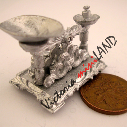 ORN STORE balance SCALE 1-1/8"H unfinished DIY metal miniature for dollhouse - Do it yourself
