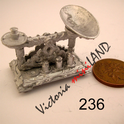 ORN STORE balance SCALE 1-1/8"H unfinished DIY metal miniature for dollhouse - Do it yourself