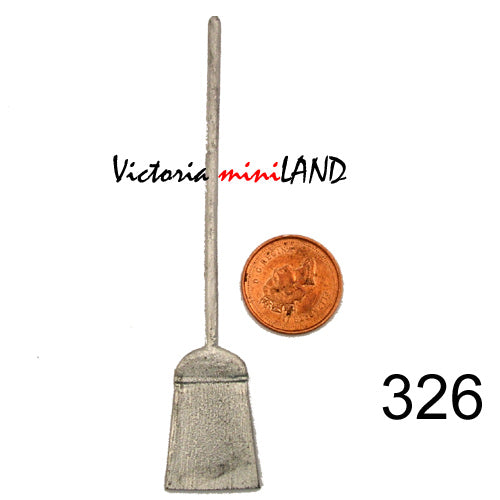 KITCHEN BROOM 3-3/4"L unfinished DIY metal miniature for dollhouse - Do it yourself