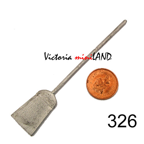 KITCHEN BROOM 3-3/4"L unfinished DIY metal miniature for dollhouse - Do it yourself