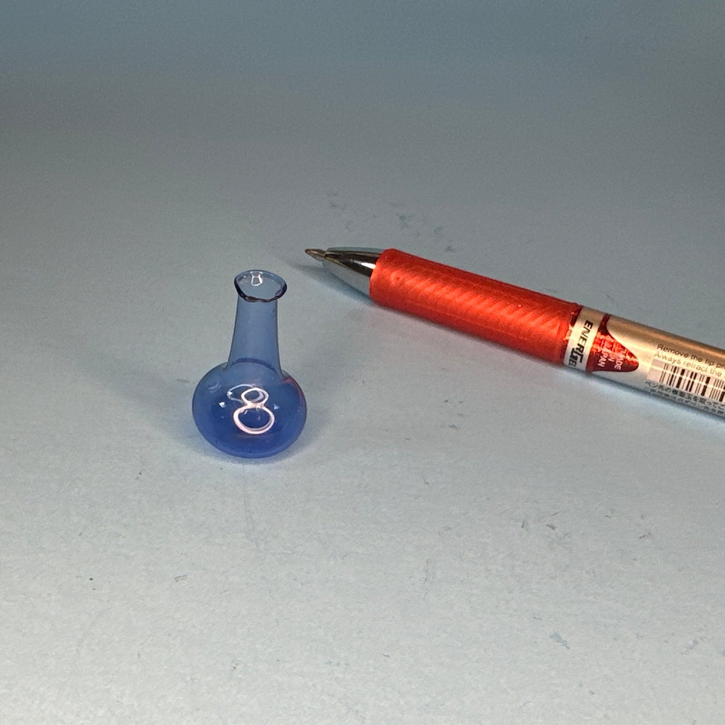 1:12 Scale Miniature Blue Glass Vase