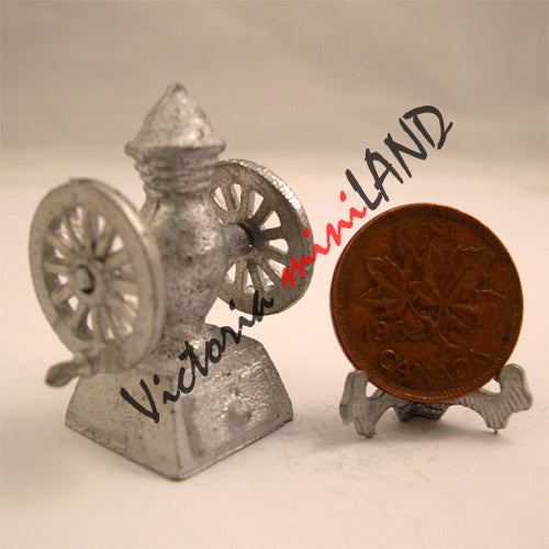 STORE COFFEE MILL 1-1/2"H unfinished DIY metal miniature for dollhouse - Do it yourself