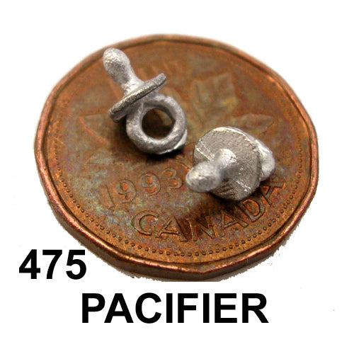 PACIFIER 1/4"L DIY metal miniature for dollhouse - Do it yourself 2pcs