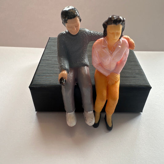 Poupée pliable pour maison de poupée 1:12 - enseignante femme prof professeur lunettes porcelaine avec pièces de pliage pour positionnement de position plier les poupées