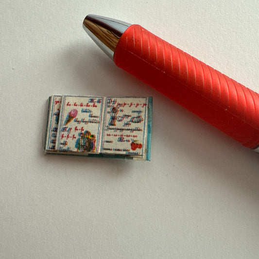 Mini gedrucktes Buch Puppenhaus Miniatur 1:12