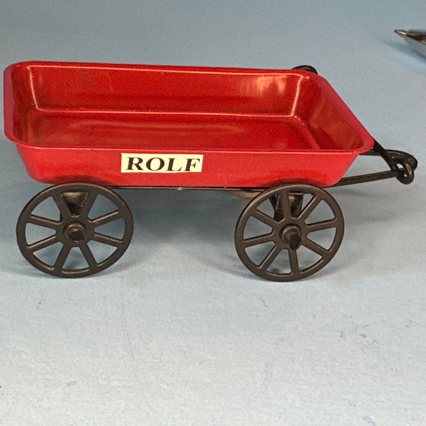1:12 Scale Red Toy Wagon with Handle