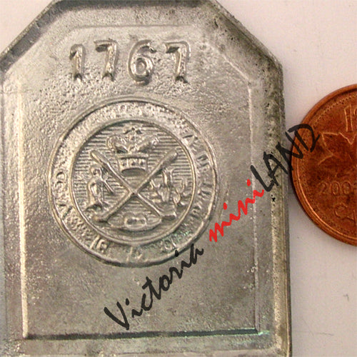 FIREPLACE FIREBK. 1767 1-3/4"H unfinished DIY metal miniature for dollhouse - Do it yourself