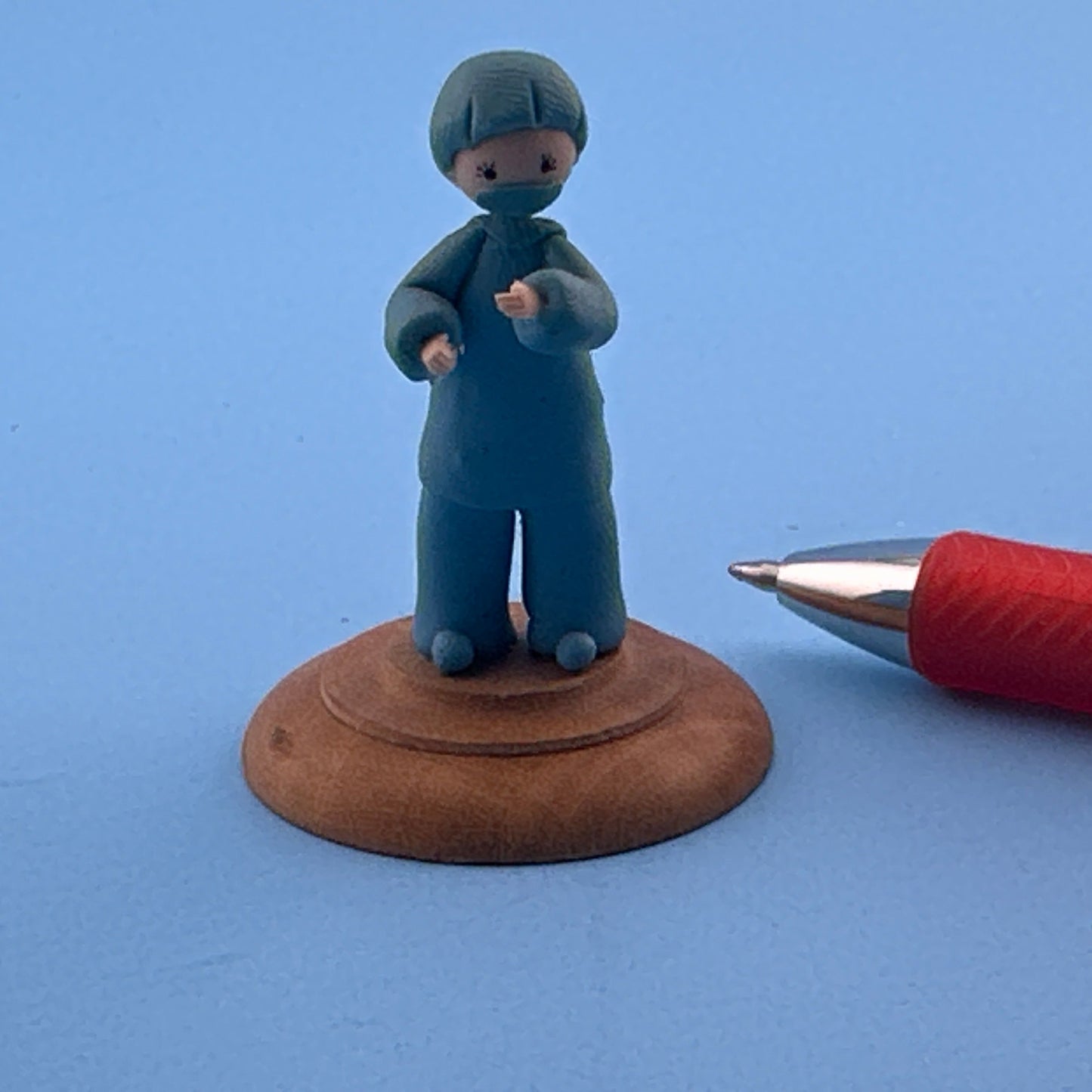 Dollhouse Miniature – Medical Figure on Wooden Base