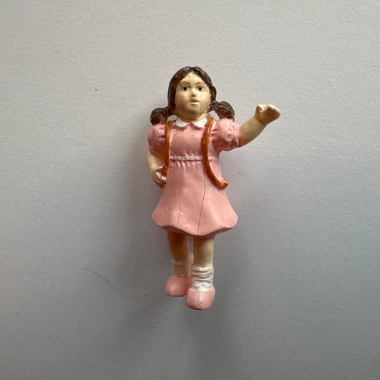 Poupée pliable pour maison de poupée 1:12 - enseignante femme prof professeur lunettes porcelaine avec pièces de pliage pour positionnement de position plier les poupées