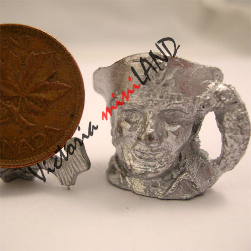 LONG JOHN SILVER MUG 3/4"H unfinished DIY metal miniature for dollhouse - Do it yourself