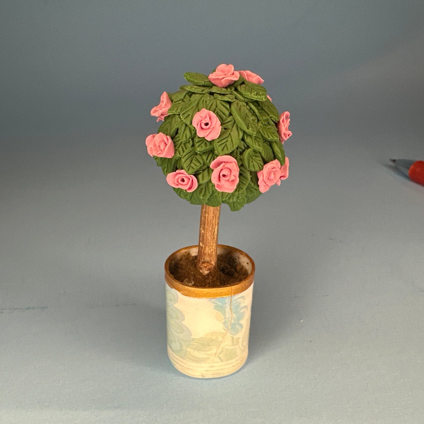 Miniature Potted Plant for Dollhouses 1:12 – Rounded Zardin