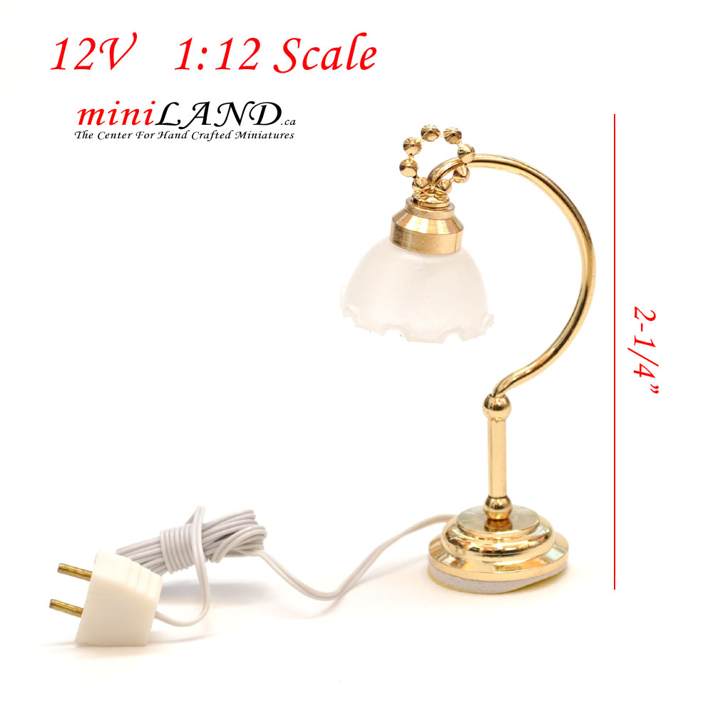 Clearance sale - Dollhouse Miniature Desk table Lamp light 1:12 Scale 12v