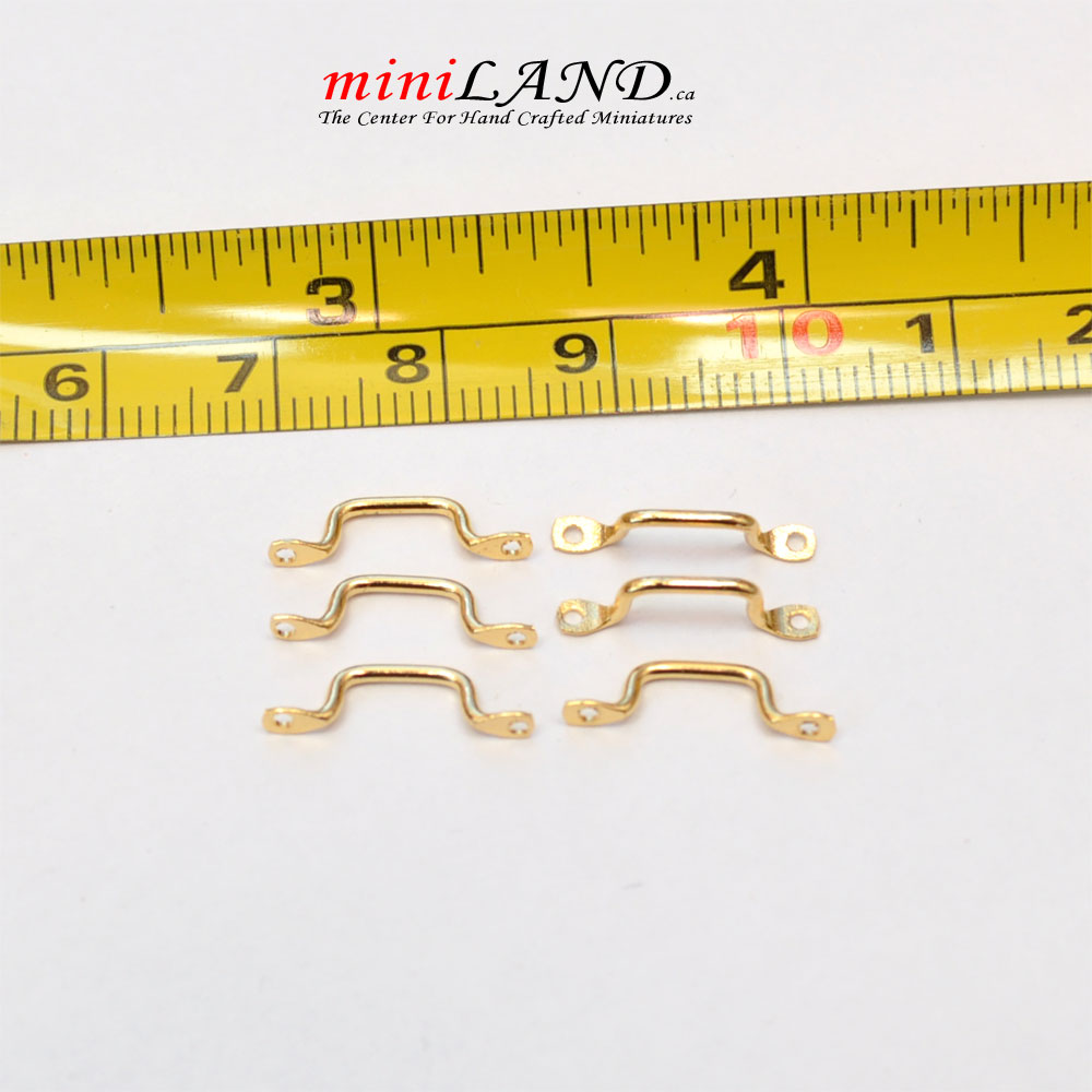 Drawer door window handles set of 6pcs miniature for 1:12 scale dollhouse miniature