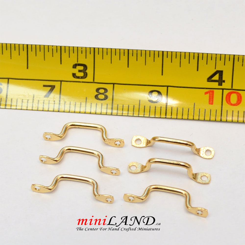 Drawer door window handles set of 6pcs miniature for 1:12 scale dollhouse miniature