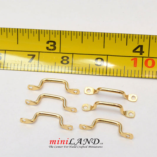 Schubladentür-Fenstergriffe 6er-Set Miniatur für Puppenhausminiatur im Maßstab 1:12