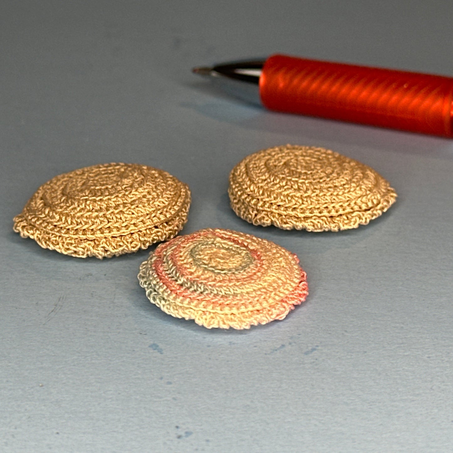 Needle Artwork – Set of Three Miniature Cushions by Rosalle Pinske