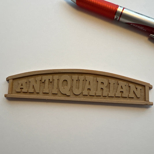 Dollhouse Miniature Sign – Antiquarian