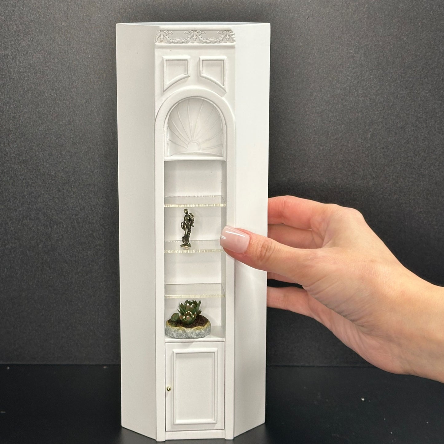 MANOR PANEL shelves shelving unit or Ladder library wall panel WHITE 1:12 scale dollhouse miniatures 9110 Shelf bookcase