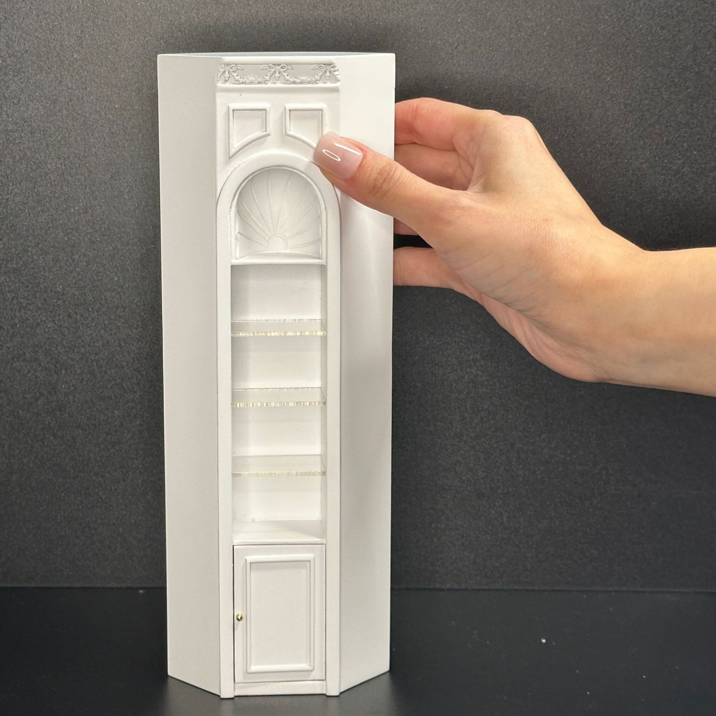 MANOR PANEL shelves shelving unit or Ladder library wall panel WHITE 1:12 scale dollhouse miniatures 9110 Shelf bookcase