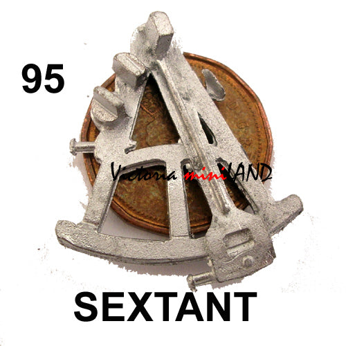 SEXTANT 2,5 cm (1 po) Miniature en métal non finie pour maison de poupée - À faire soi-même