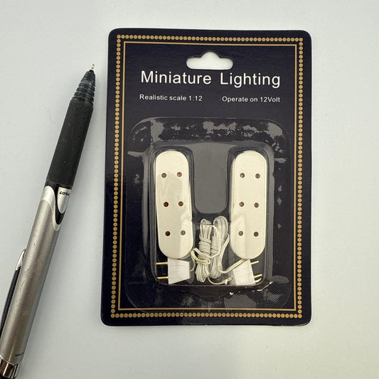 Triple Receptacles 2 pcs  dollhouse miniature light 1:12 scale