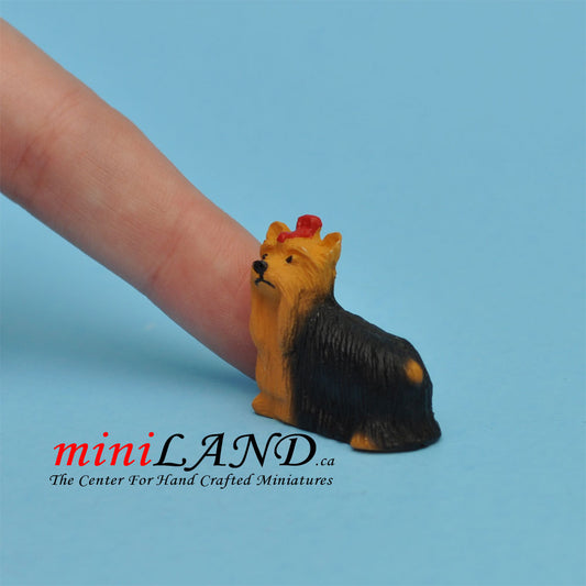Terrier Small Yorkshire dog for Dollhouse miniature 1:12 scale