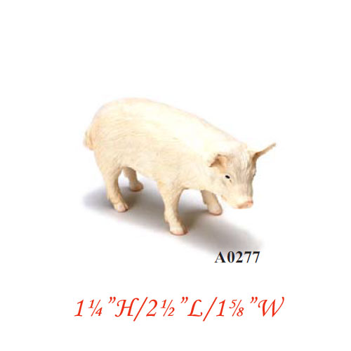 pig 1¼ H/2½ L/1? W male For dollhouse miniatures 1:12 scale