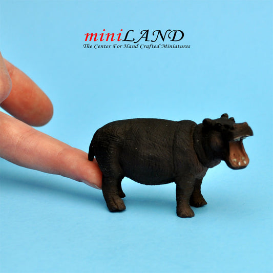 Hippopotame 1/2 Échelle pour maison de poupée miniature échelle 1:24