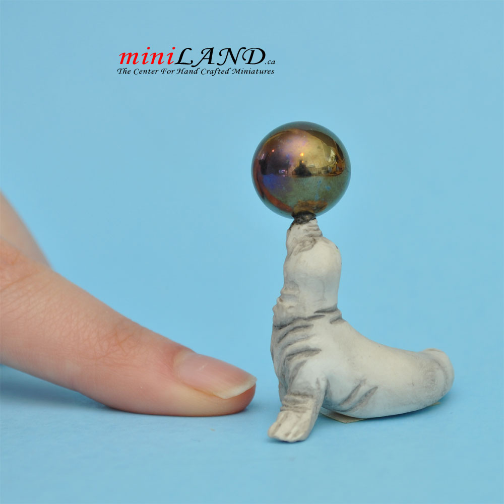 Seal With Ball Stone 1- H for 1:12 scale dollhouse miniature