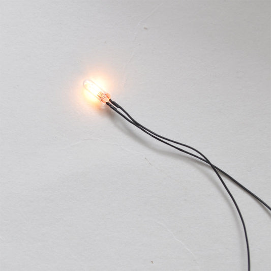 Micro 12V white Bulb on 12"L black wire for 1:12 Dollhouse miniatures