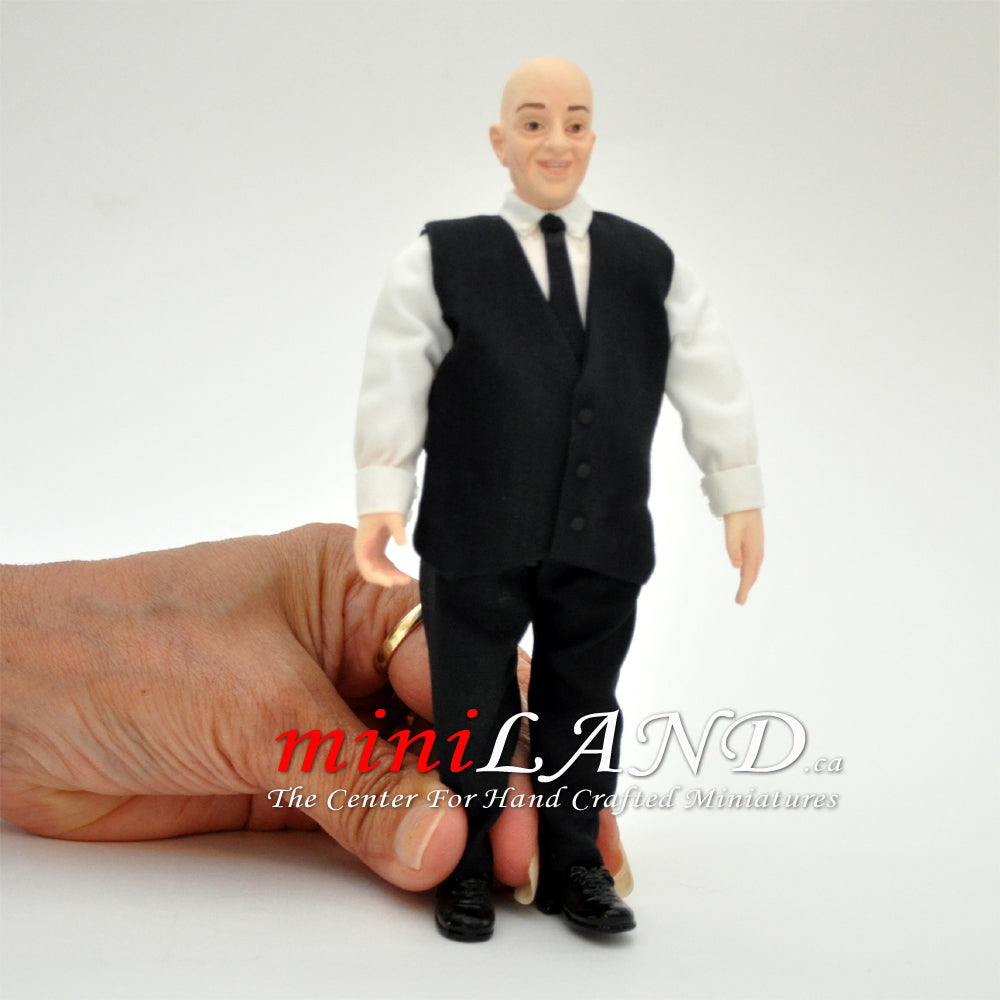 ALFRED - Bald older man in elegant elegant suit 1:12 scale Rare Marcia Backstrom- Falcon