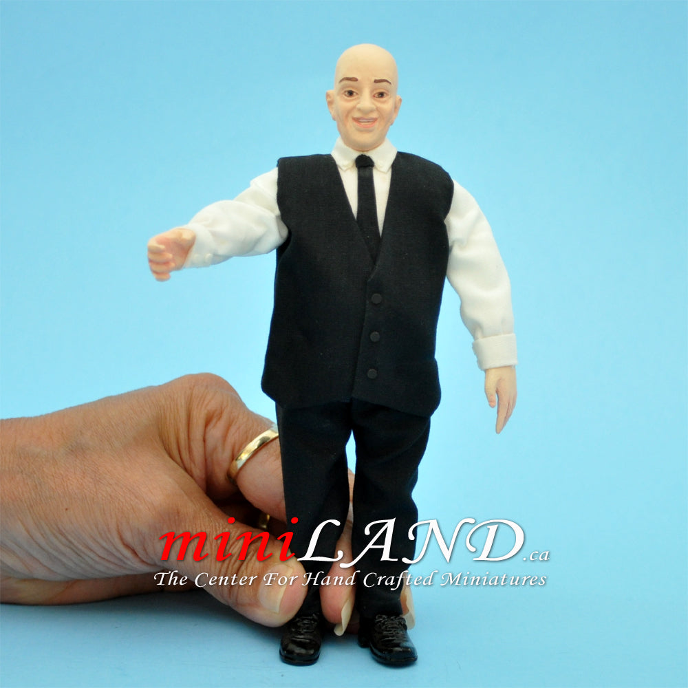 ALFRED - Bald older man in elegant elegant suit 1:12 scale Rare Marcia Backstrom- Falcon