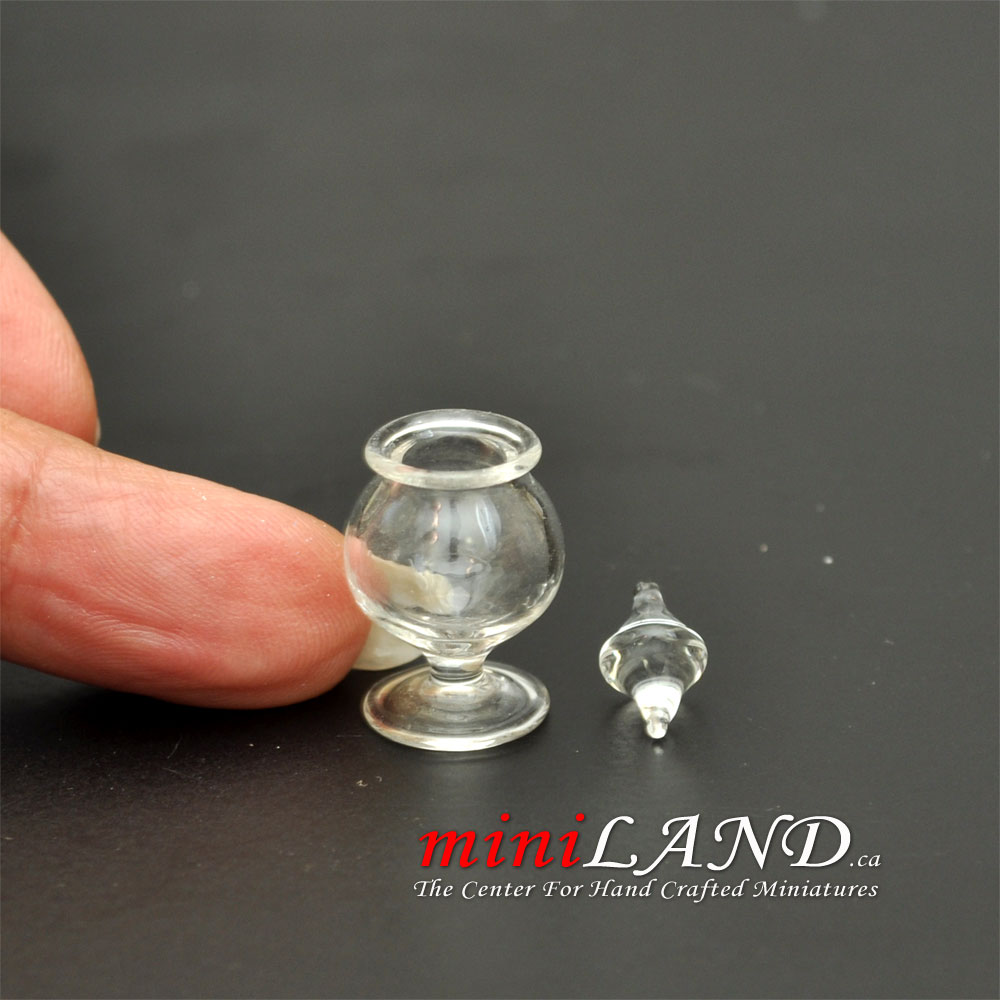 Klare Glas Keksdose Puppenhaus Miniatur 1:12