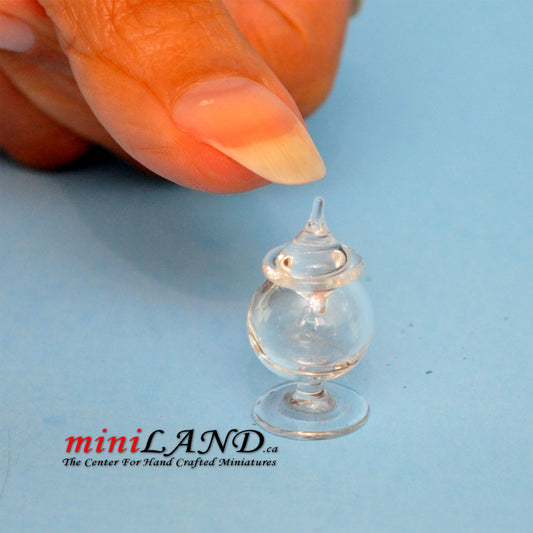Pot à biscuits en verre transparent miniature pour maison de poupée échelle 1:12