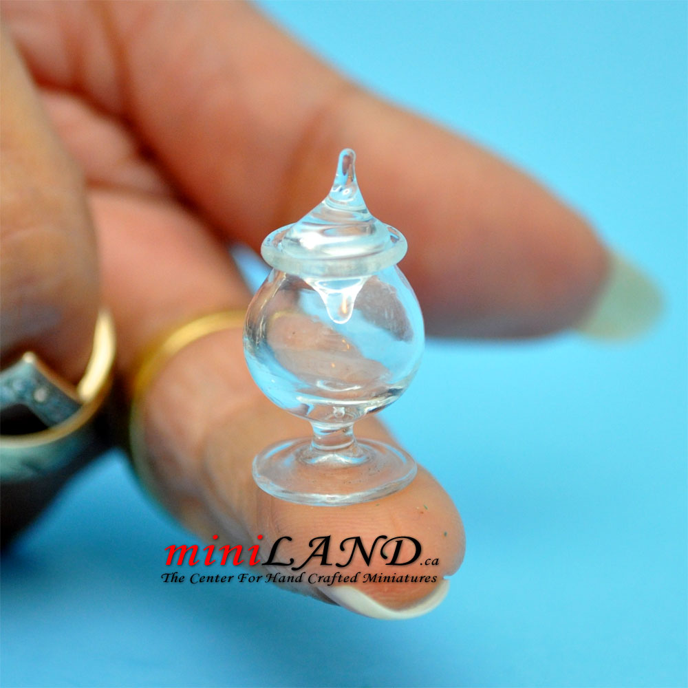 Klare Glas Keksdose Puppenhaus Miniatur 1:12