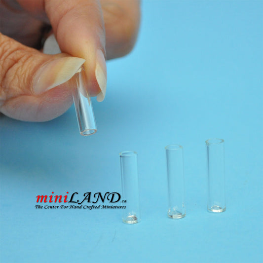 Ensemble de 4 tubes à essai en verre pour maison de poupée miniature à l'échelle 1:12