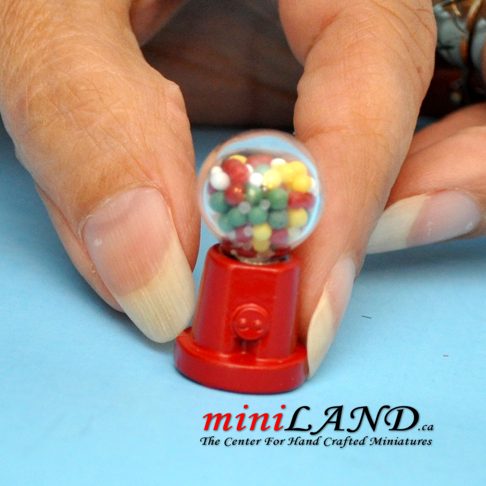 Tabletop gumball machine dollhouse miniature 1:12