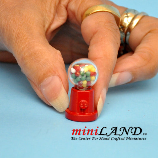 Tabletop gumball machine  dollhouse miniature 1:12