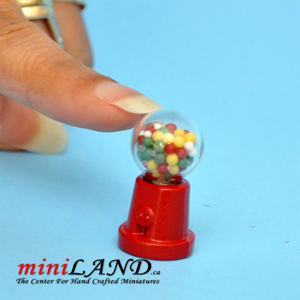 Tabletop gumball machine dollhouse miniature 1:12