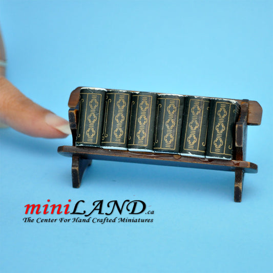 Shelf of book series  dollhouse miniature on shelf  1:12