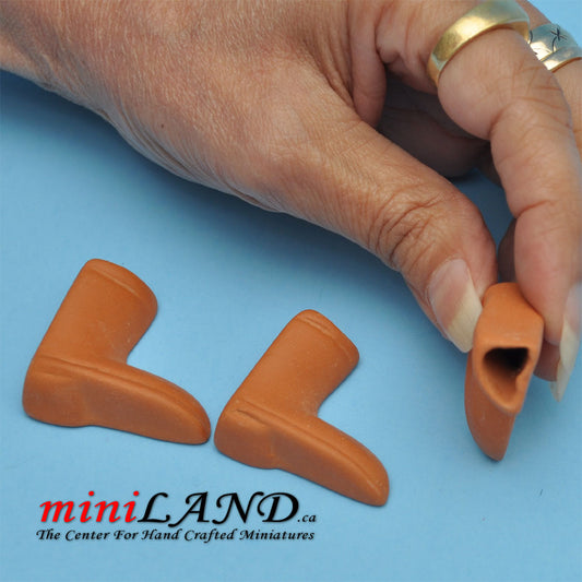 3 Stück stiefelförmige Gartenvasen Topf (Wandhalterung) Puppenhausminiatur 1:12