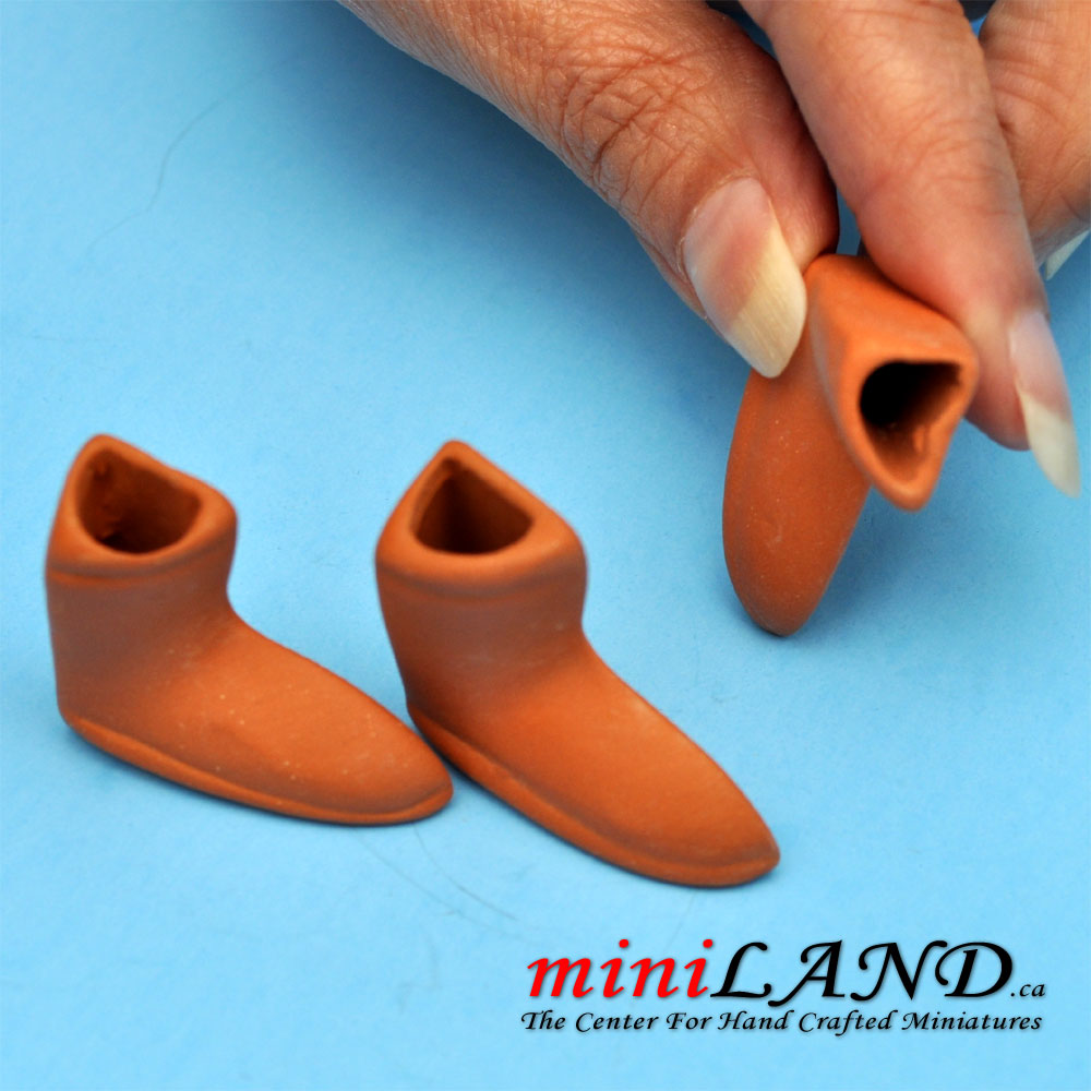 3 piece boot-shaped garden vases pot (wall mount) dollhouse miniature 1:12