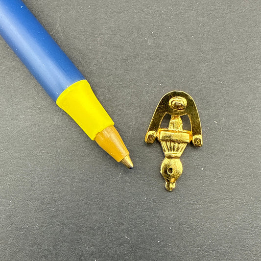 18 mm (ca. 3/4") Scharniere mit 16 Schrauben, 4er-Set, Messing, Maßstab 1:12, Puppenhausminiatur