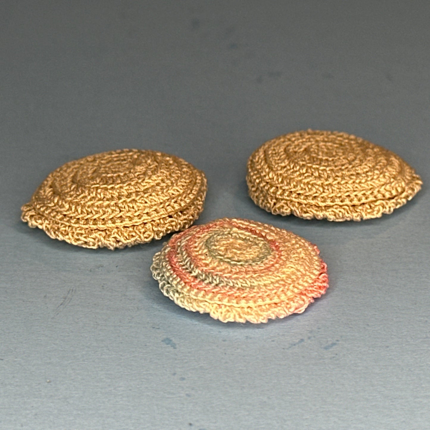 Needle Artwork – Set of Three Miniature Cushions by Rosalle Pinske