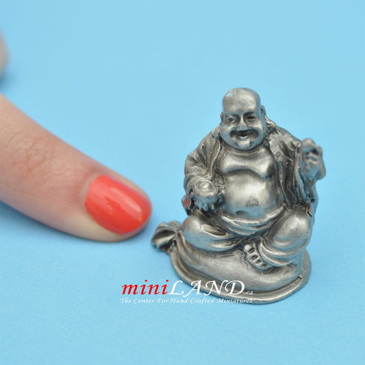 Buddha-Statue aus Metall für Puppenhausminiaturen Typ C, 3,2 cm hoch
