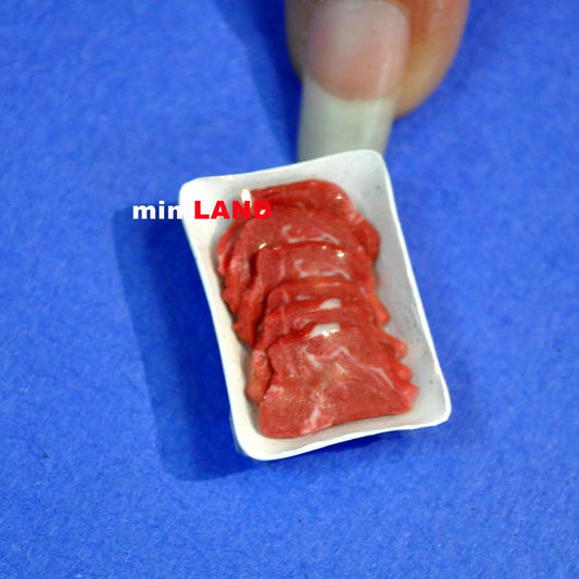Wrap steak de bœuf viande maison de poupée boucher miniature échelle 1:12 BUT09