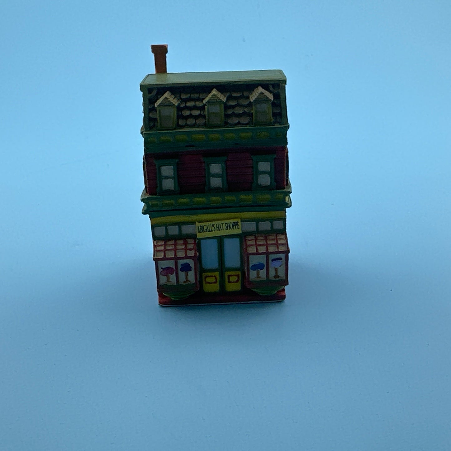 Dollhouse Miniature – Three-Story Brick Building with Shopfront toy