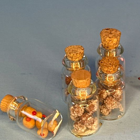 Miniature Tall Cookie Jar with Assorted Cookies – Dollhouse 1:12 Scale. set of five